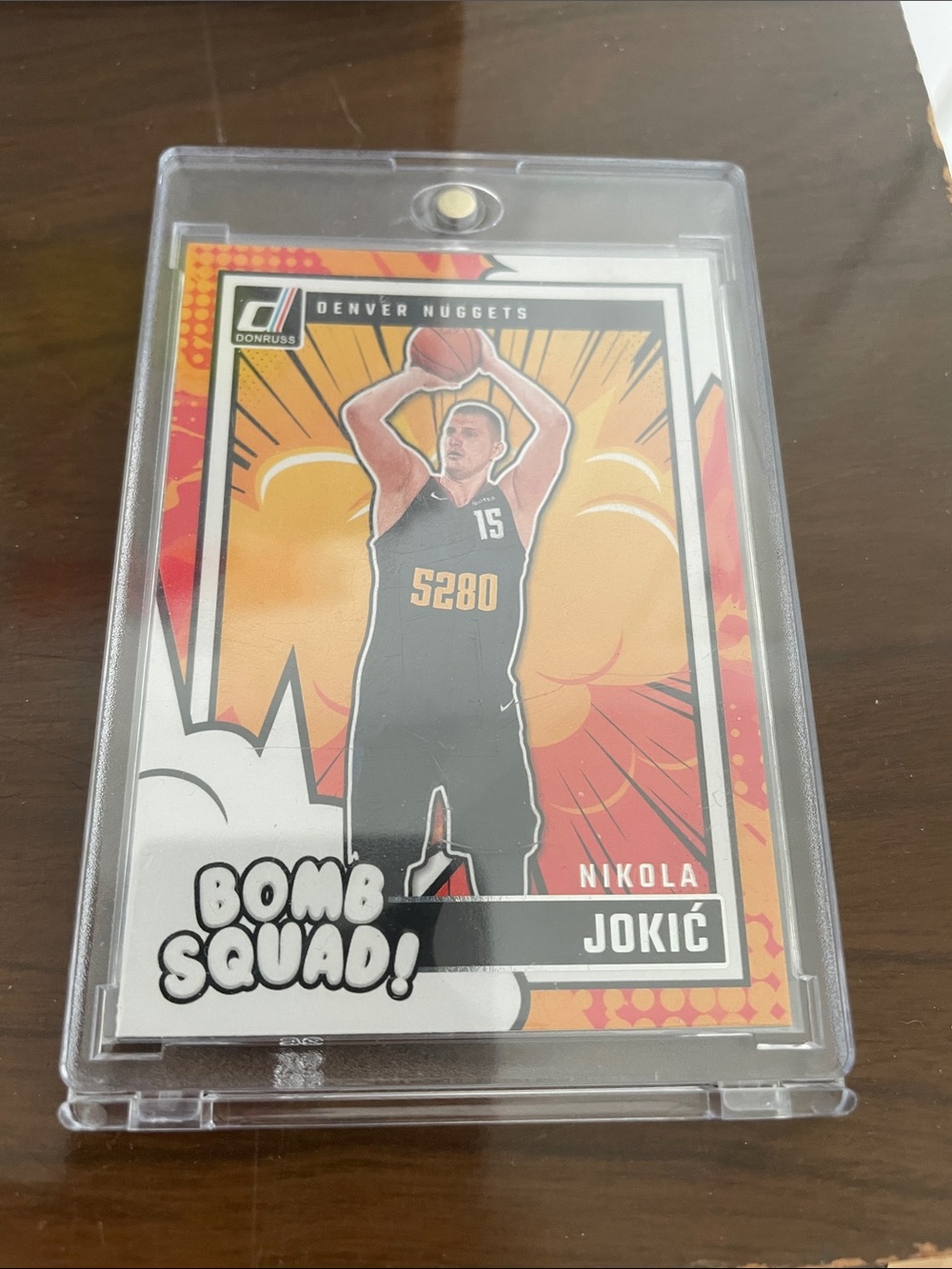 Panini Nikola Jokić Bomb Squad Red Orange Card Holder